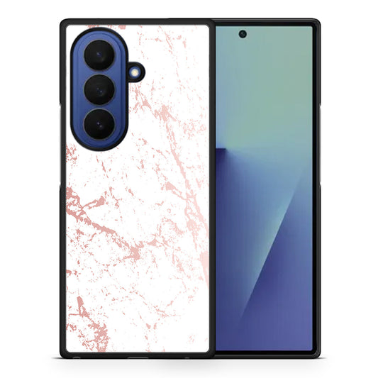 Θήκη Samsung Galaxy Z Fold7 Pink Splash Marble από τη Smartfits με σχέδιο στο πίσω μέρος και μαύρο περίβλημα | Samsung Galaxy Z Fold7 Pink Splash Marble case with colorful back and black bezels