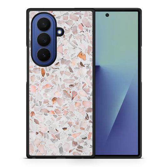 Θήκη Samsung Galaxy Z Fold7 Marble Terrazzo από τη Smartfits με σχέδιο στο πίσω μέρος και μαύρο περίβλημα | Samsung Galaxy Z Fold7 Marble Terrazzo case with colorful back and black bezels