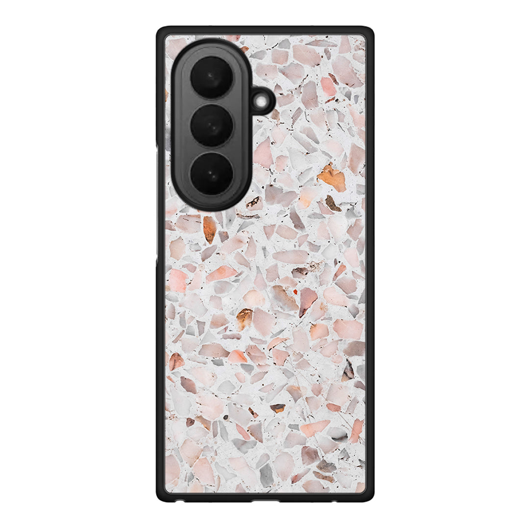 Samsung Galaxy Z Fold7 Marble Terrazzo θήκη από τη Smartfits με σχέδιο στο πίσω μέρος και μαύρο περίβλημα | Smartphone case with colorful back and black bezels by Smartfits