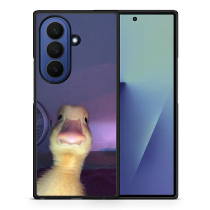 Θήκη Samsung Galaxy Z Fold7 Meme Duck από τη Smartfits με σχέδιο στο πίσω μέρος και μαύρο περίβλημα | Samsung Galaxy Z Fold7 Meme Duck case with colorful back and black bezels