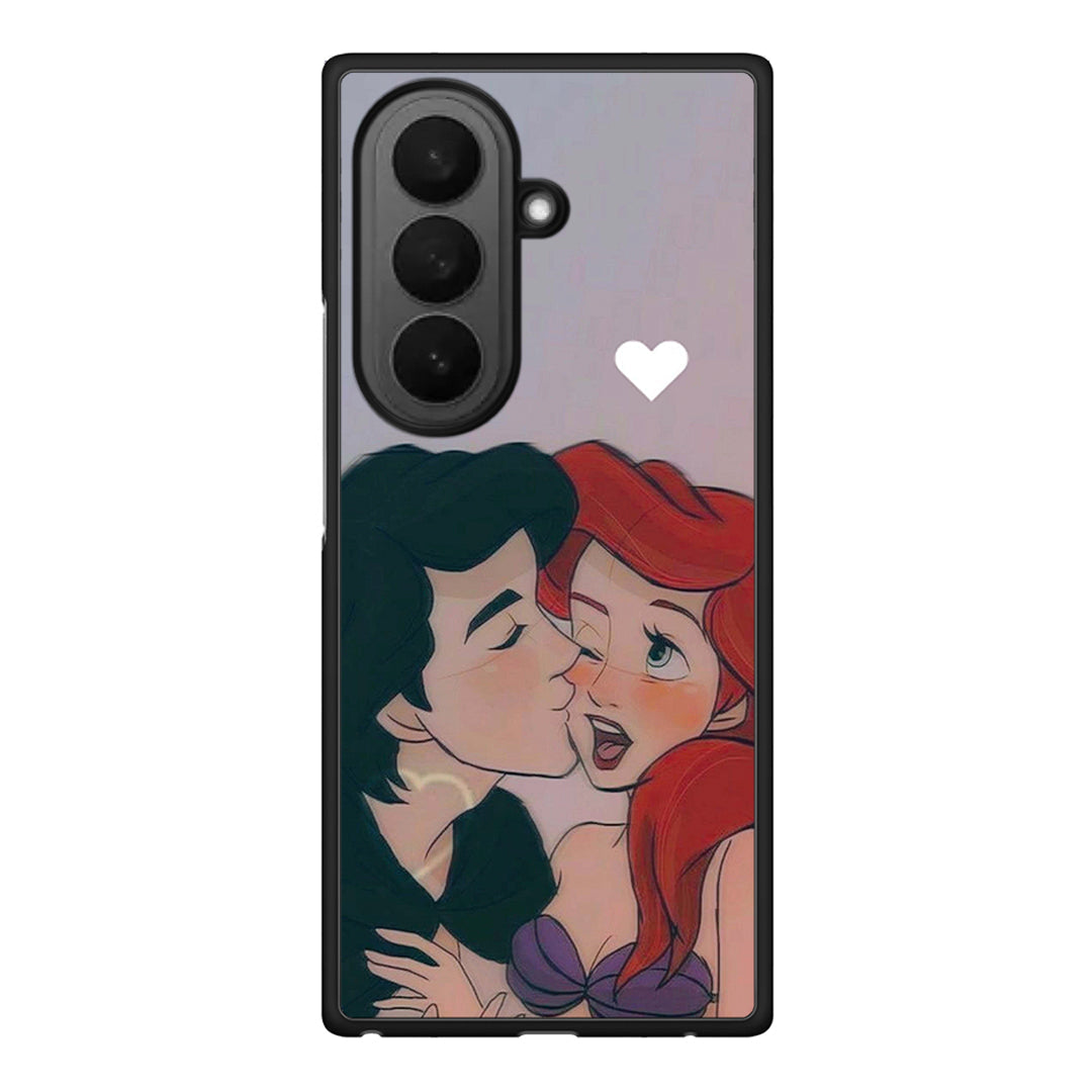 Samsung Galaxy Z Fold7 Mermaid Love Θήκη Αγίου Βαλεντίνου από τη Smartfits με σχέδιο στο πίσω μέρος και μαύρο περίβλημα | Smartphone case with colorful back and black bezels by Smartfits