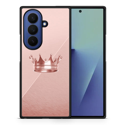 Θήκη Samsung Galaxy Z Fold7 Crown Minimal από τη Smartfits με σχέδιο στο πίσω μέρος και μαύρο περίβλημα | Samsung Galaxy Z Fold7 Crown Minimal case with colorful back and black bezels