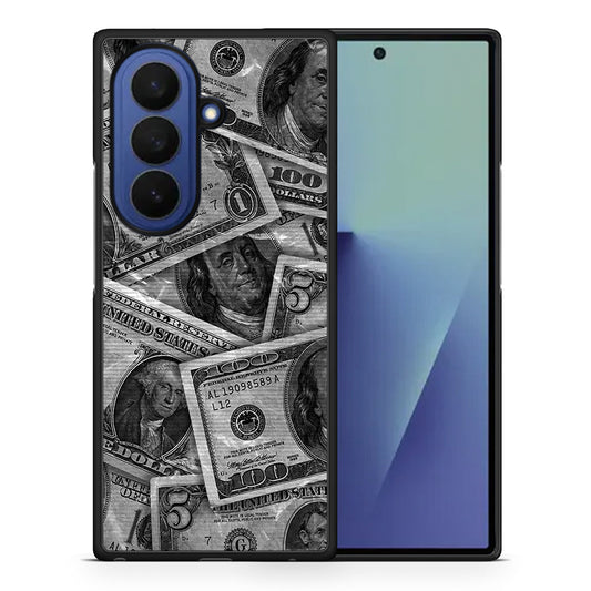 Θήκη Samsung Galaxy Z Fold7 Money Dollars από τη Smartfits με σχέδιο στο πίσω μέρος και μαύρο περίβλημα | Samsung Galaxy Z Fold7 Money Dollars case with colorful back and black bezels