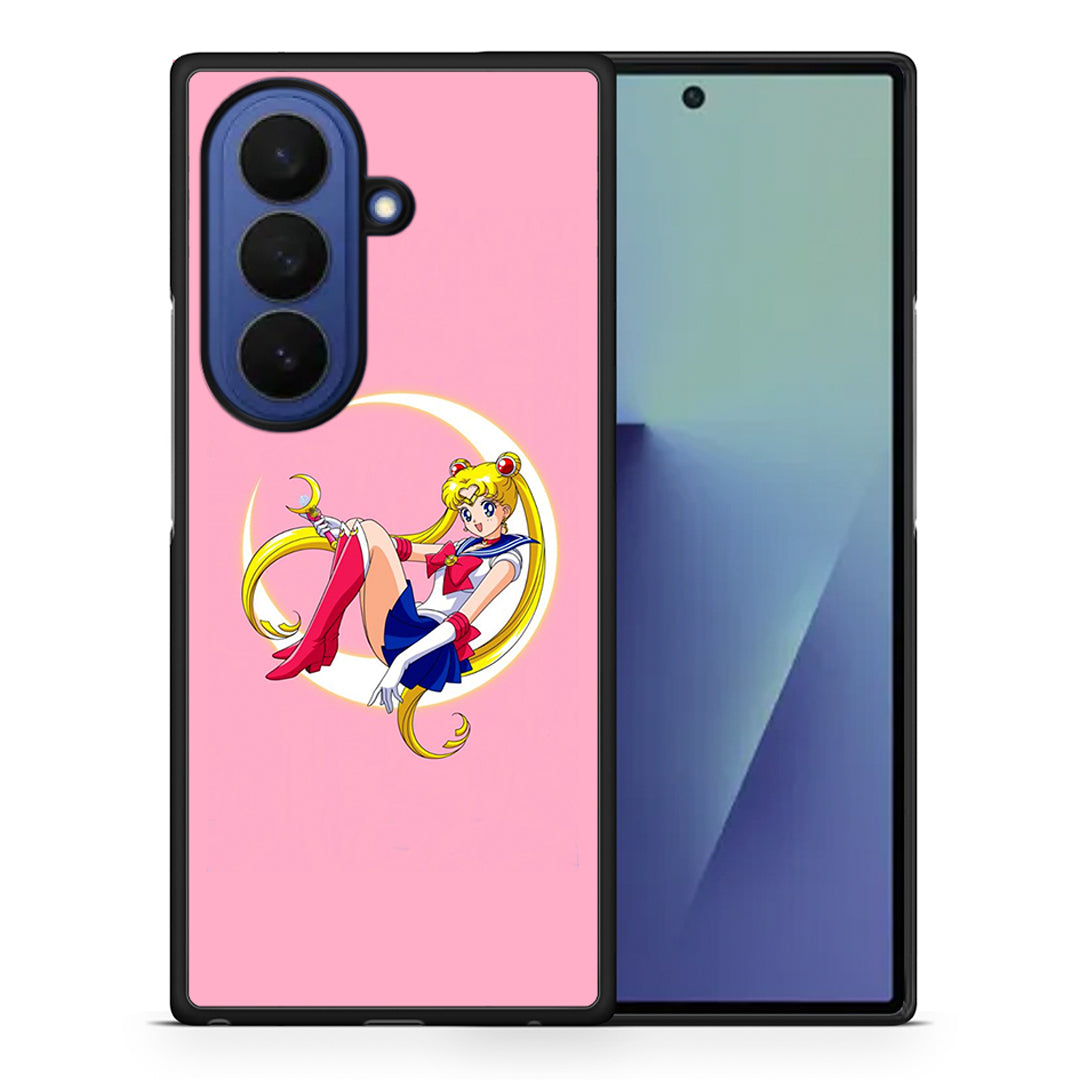 Θήκη Samsung Galaxy Z Fold7 Moon Girl από τη Smartfits με σχέδιο στο πίσω μέρος και μαύρο περίβλημα | Samsung Galaxy Z Fold7 Moon Girl case with colorful back and black bezels
