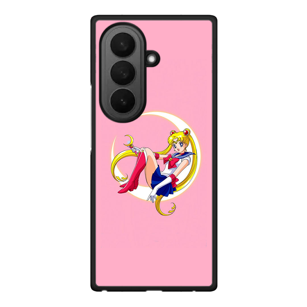 Samsung Galaxy Z Fold7 Moon Girl θήκη από τη Smartfits με σχέδιο στο πίσω μέρος και μαύρο περίβλημα | Smartphone case with colorful back and black bezels by Smartfits