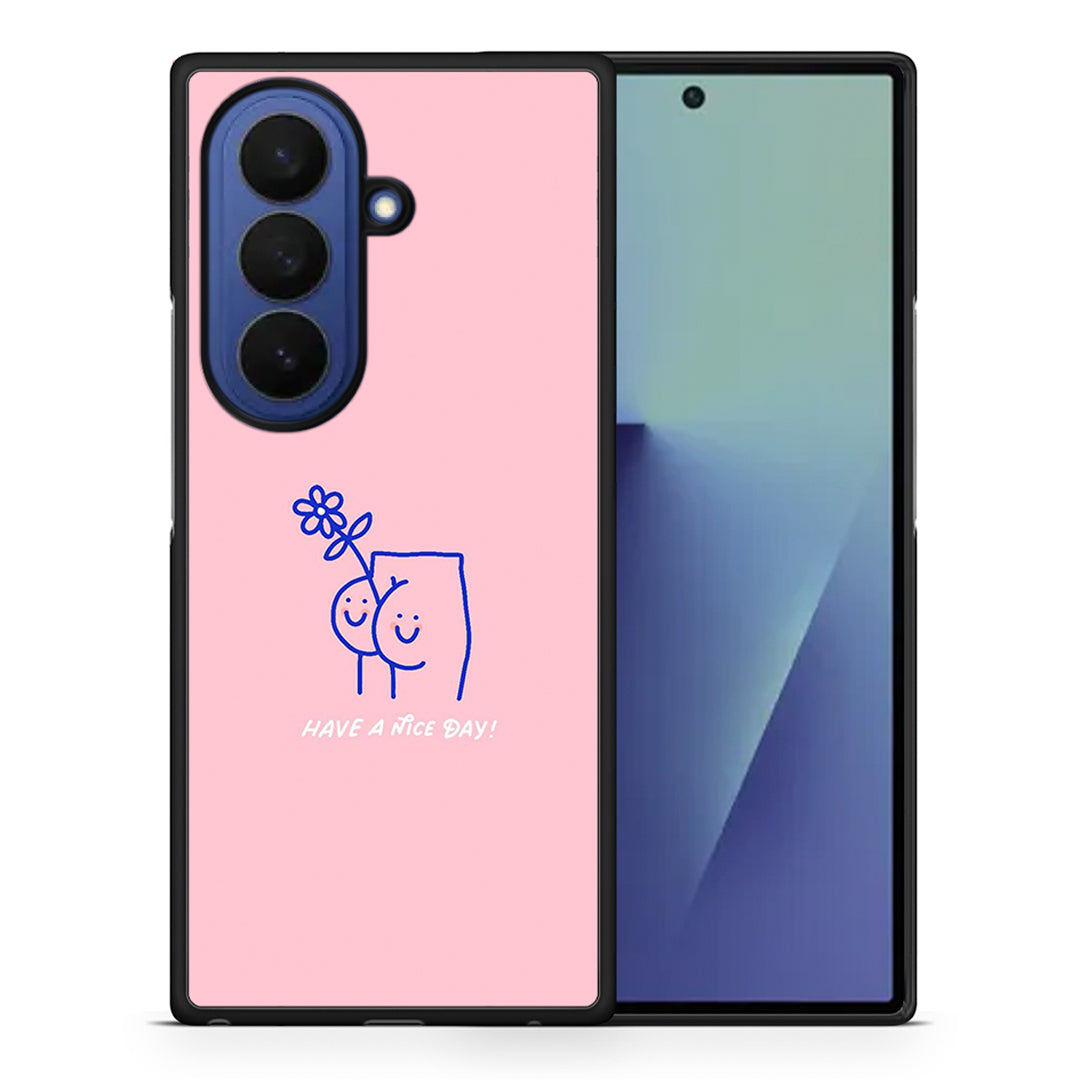 Θήκη Samsung Galaxy Z Fold7 Nice Day από τη Smartfits με σχέδιο στο πίσω μέρος και μαύρο περίβλημα | Samsung Galaxy Z Fold7 Nice Day case with colorful back and black bezels