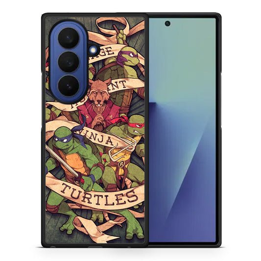 Θήκη Samsung Galaxy Z Fold7 Ninja Turtles από τη Smartfits με σχέδιο στο πίσω μέρος και μαύρο περίβλημα | Samsung Galaxy Z Fold7 Ninja Turtles case with colorful back and black bezels