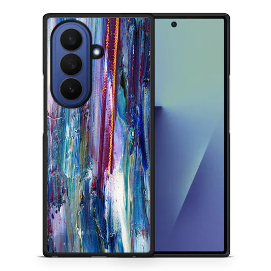 Θήκη Samsung Galaxy Z Fold7 Winter Paint από τη Smartfits με σχέδιο στο πίσω μέρος και μαύρο περίβλημα | Samsung Galaxy Z Fold7 Winter Paint case with colorful back and black bezels