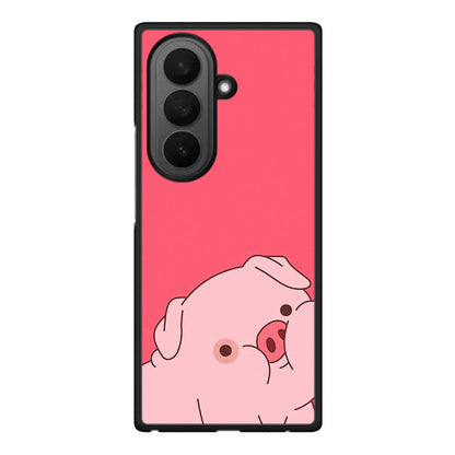Samsung Galaxy Z Fold7 Pig Love 1 Θήκη Αγίου Βαλεντίνου από τη Smartfits με σχέδιο στο πίσω μέρος και μαύρο περίβλημα | Smartphone case with colorful back and black bezels by Smartfits