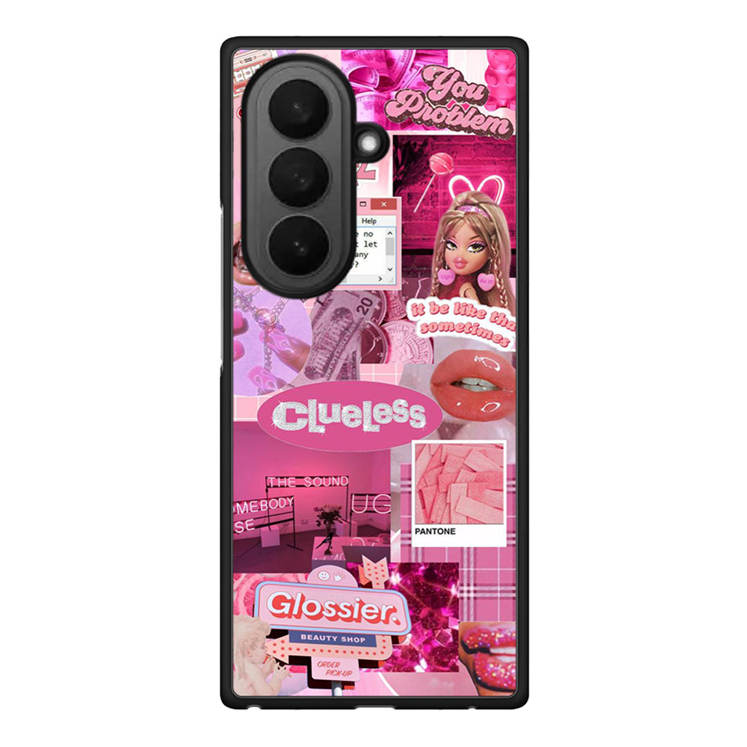 Samsung Galaxy Z Fold7 Pink Love Θήκη Αγίου Βαλεντίνου από τη Smartfits με σχέδιο στο πίσω μέρος και μαύρο περίβλημα | Smartphone case with colorful back and black bezels by Smartfits