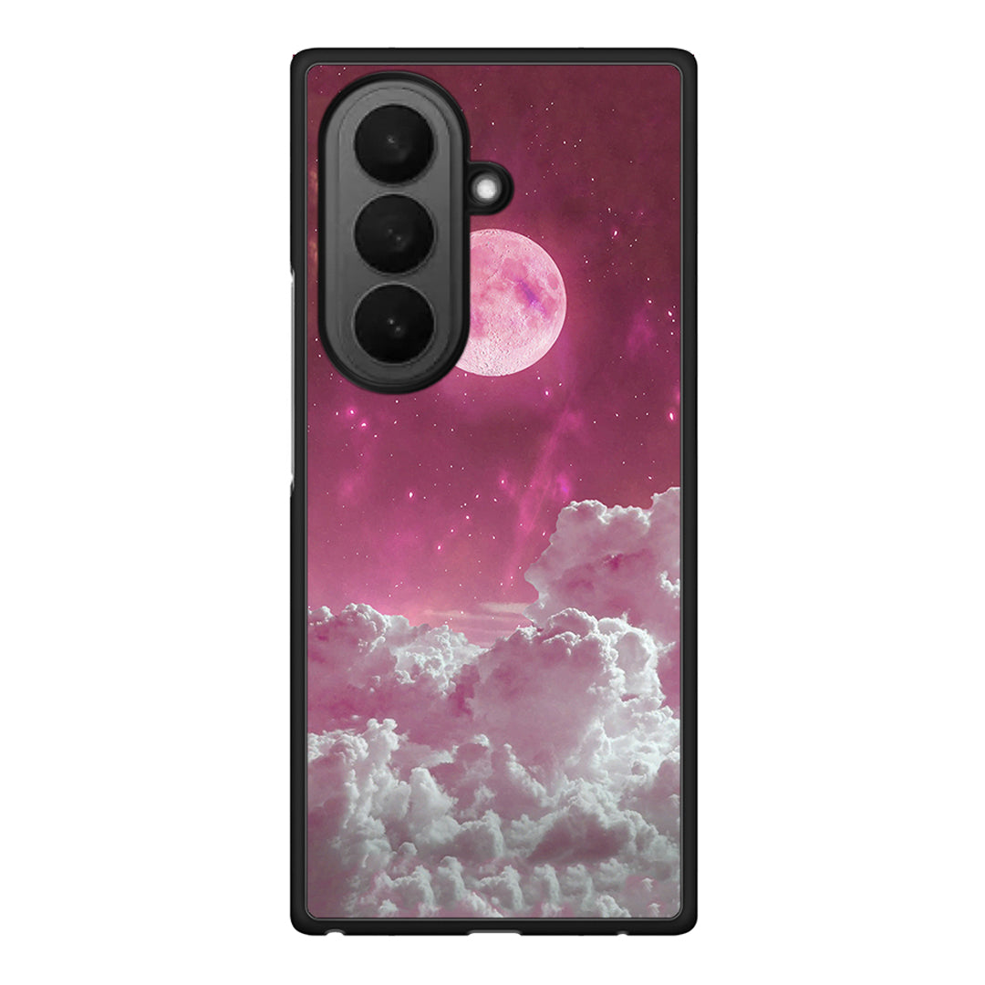 Samsung Galaxy Z Fold7 Pink Moon Θήκη από τη Smartfits με σχέδιο στο πίσω μέρος και μαύρο περίβλημα | Smartphone case with colorful back and black bezels by Smartfits