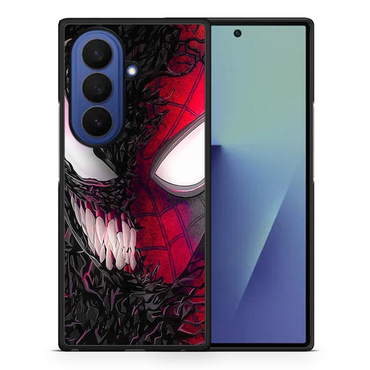 Θήκη Samsung Galaxy Z Fold7 SpiderVenom PopArt από τη Smartfits με σχέδιο στο πίσω μέρος και μαύρο περίβλημα | Samsung Galaxy Z Fold7 SpiderVenom PopArt case with colorful back and black bezels