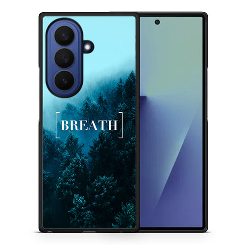 Θήκη Samsung Galaxy Z Fold7 Breath Quote από τη Smartfits με σχέδιο στο πίσω μέρος και μαύρο περίβλημα | Samsung Galaxy Z Fold7 Breath Quote case with colorful back and black bezels