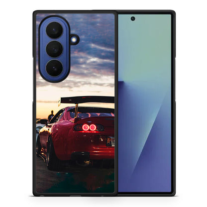 Θήκη Samsung Galaxy Z Fold7 Racing Supra από τη Smartfits με σχέδιο στο πίσω μέρος και μαύρο περίβλημα | Samsung Galaxy Z Fold7 Racing Supra case with colorful back and black bezels