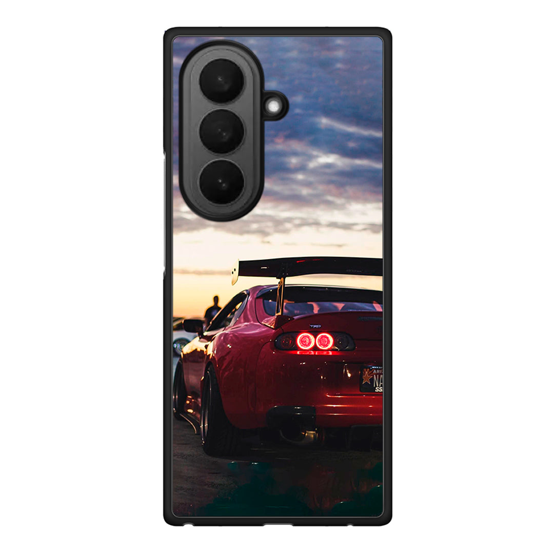 Samsung Galaxy Z Fold7 Racing Supra θήκη από τη Smartfits με σχέδιο στο πίσω μέρος και μαύρο περίβλημα | Smartphone case with colorful back and black bezels by Smartfits