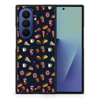 Θήκη Samsung Galaxy Z Fold7 Hungry Random από τη Smartfits με σχέδιο στο πίσω μέρος και μαύρο περίβλημα | Samsung Galaxy Z Fold7 Hungry Random case with colorful back and black bezels