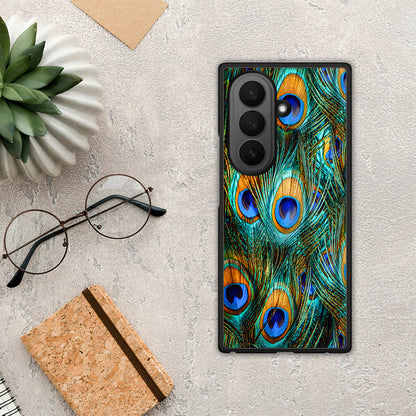 Real Peacock Feathers - Samsung Galaxy Z Fold7 θήκη