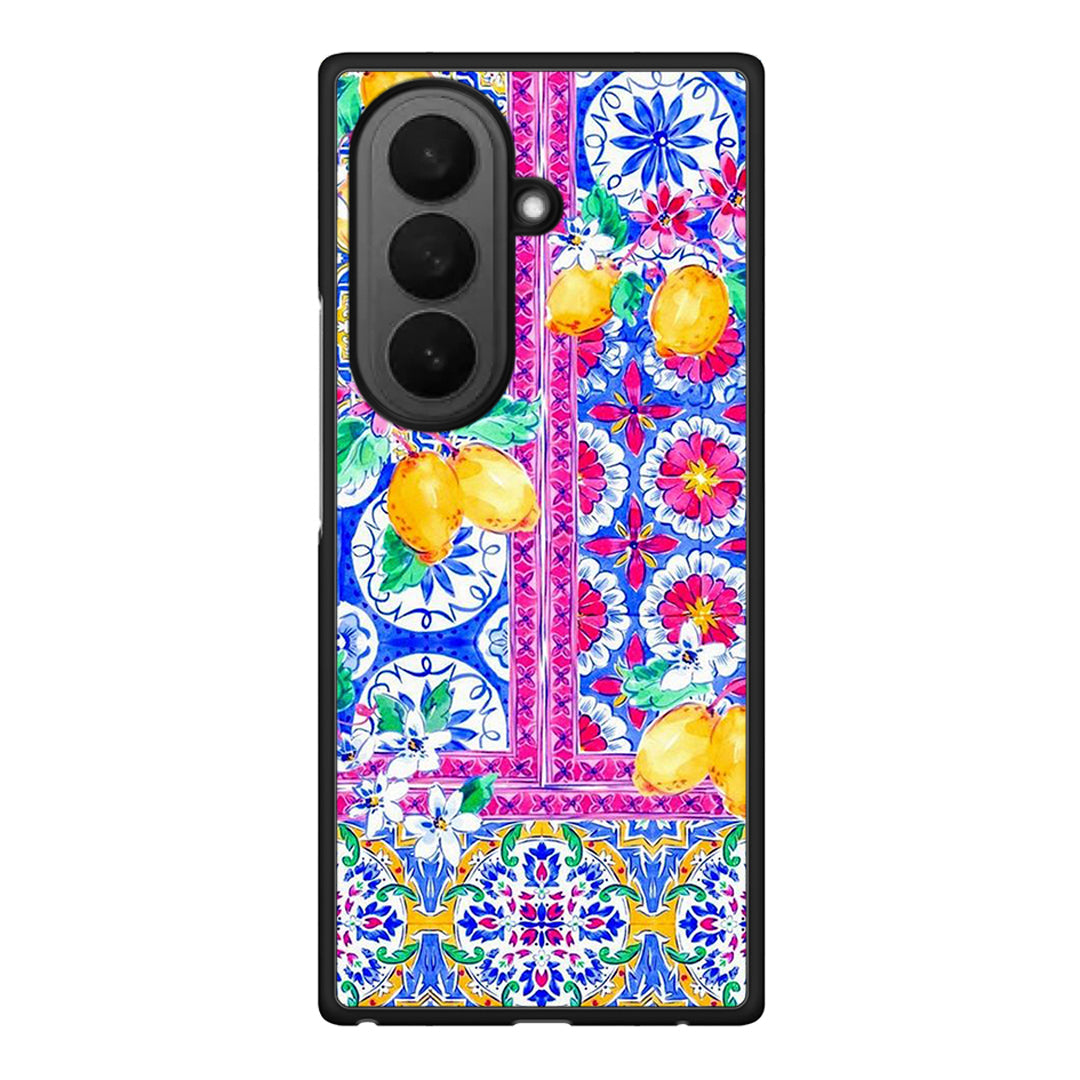 Samsung Galaxy Z Fold7 Retro Spring θήκη από τη Smartfits με σχέδιο στο πίσω μέρος και μαύρο περίβλημα | Smartphone case with colorful back and black bezels by Smartfits