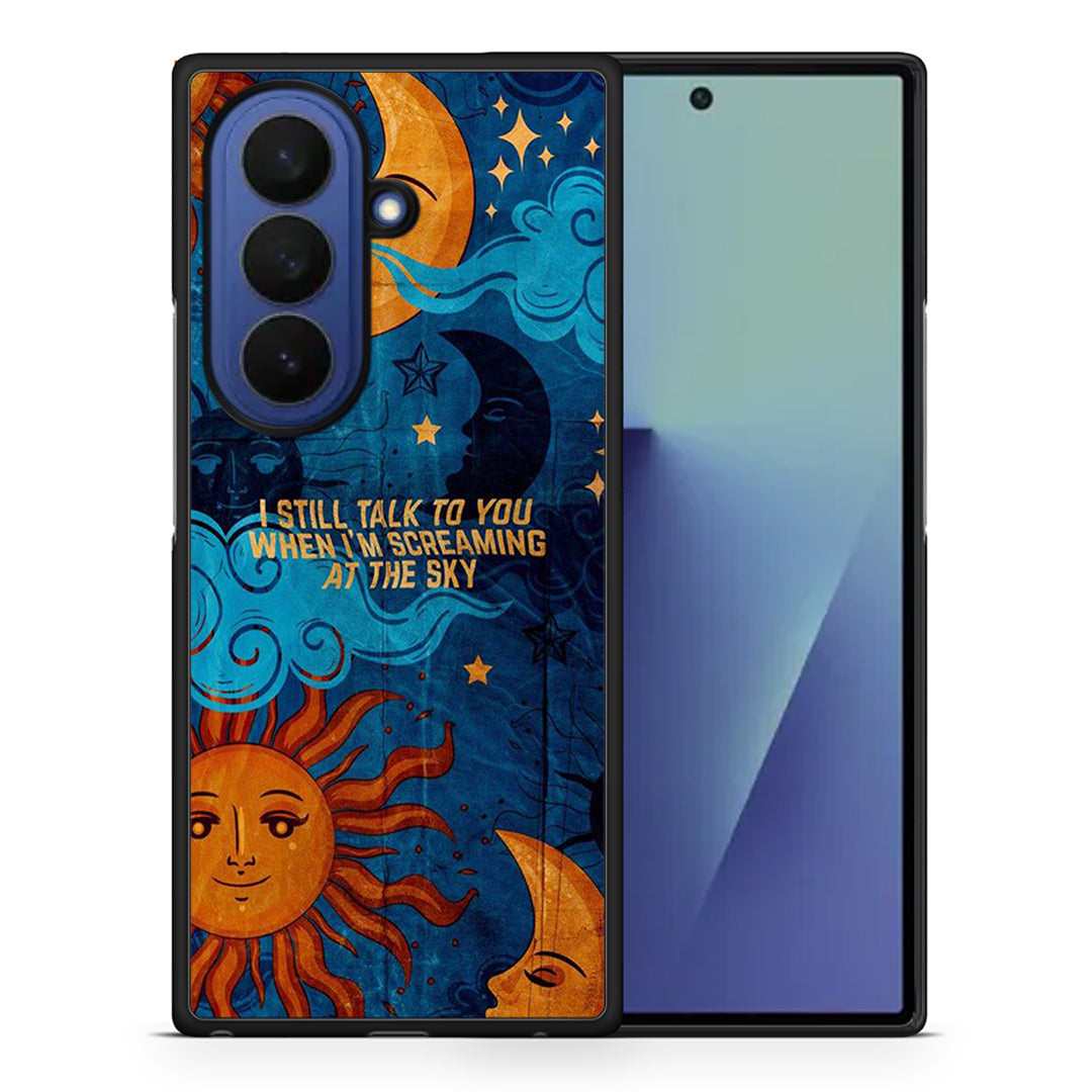 Θήκη Samsung Galaxy Z Fold7 Screaming Sky από τη Smartfits με σχέδιο στο πίσω μέρος και μαύρο περίβλημα | Samsung Galaxy Z Fold7 Screaming Sky case with colorful back and black bezels