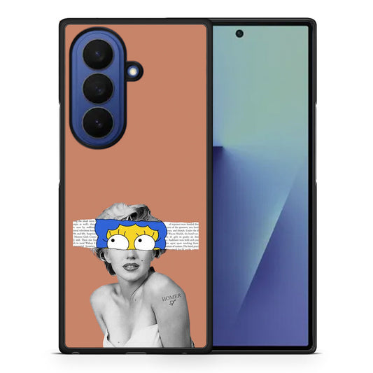 Θήκη Samsung Galaxy Z Fold7 Sim Merilyn από τη Smartfits με σχέδιο στο πίσω μέρος και μαύρο περίβλημα | Samsung Galaxy Z Fold7 Sim Merilyn case with colorful back and black bezels