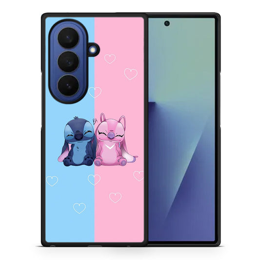 Θήκη Samsung Galaxy Z Fold7 Stitch And Angel από τη Smartfits με σχέδιο στο πίσω μέρος και μαύρο περίβλημα | Samsung Galaxy Z Fold7 Stitch And Angel case with colorful back and black bezels