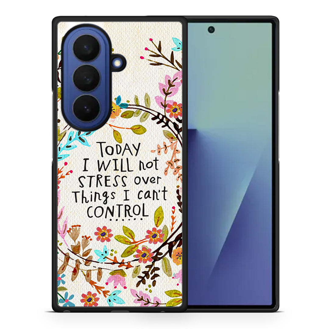 Θήκη Samsung Galaxy Z Fold7 Stress Over από τη Smartfits με σχέδιο στο πίσω μέρος και μαύρο περίβλημα | Samsung Galaxy Z Fold7 Stress Over case with colorful back and black bezels