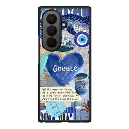 Samsung Galaxy Z Fold7 Summer In Greece Θήκη από τη Smartfits με σχέδιο στο πίσω μέρος και μαύρο περίβλημα | Smartphone case with colorful back and black bezels by Smartfits