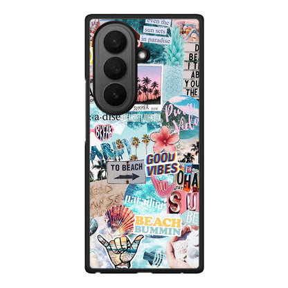Samsung Galaxy Z Fold7 Summer Vibes Θήκη από τη Smartfits με σχέδιο στο πίσω μέρος και μαύρο περίβλημα | Smartphone case with colorful back and black bezels by Smartfits