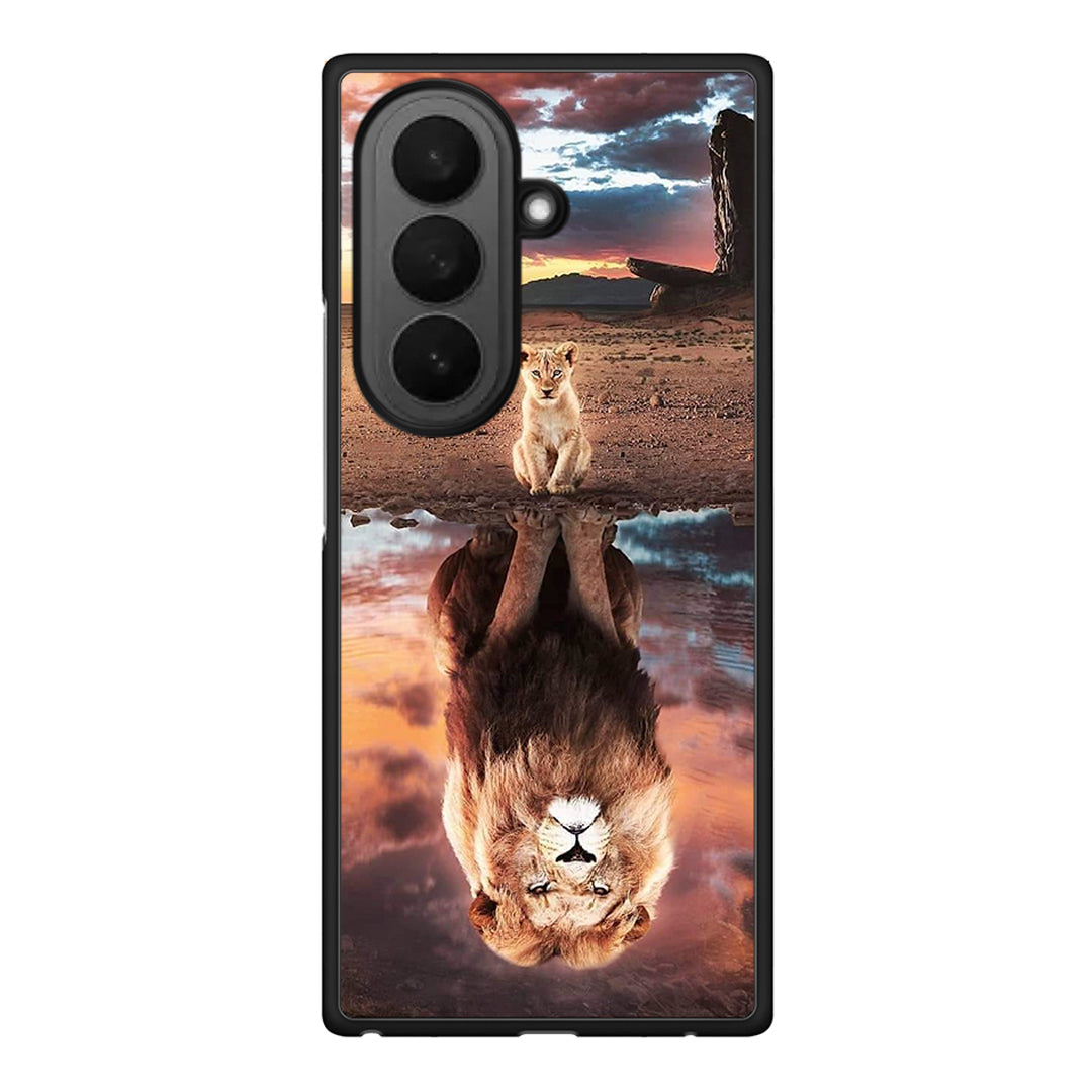 Samsung Galaxy Z Fold7 Sunset Dreams Θήκη Αγίου Βαλεντίνου από τη Smartfits με σχέδιο στο πίσω μέρος και μαύρο περίβλημα | Smartphone case with colorful back and black bezels by Smartfits