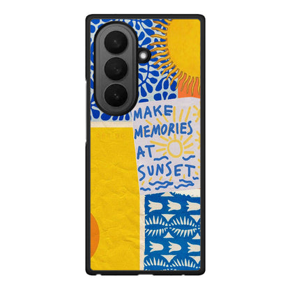Samsung Galaxy Z Fold7 Sunset Memories Θήκη από τη Smartfits με σχέδιο στο πίσω μέρος και μαύρο περίβλημα | Smartphone case with colorful back and black bezels by Smartfits