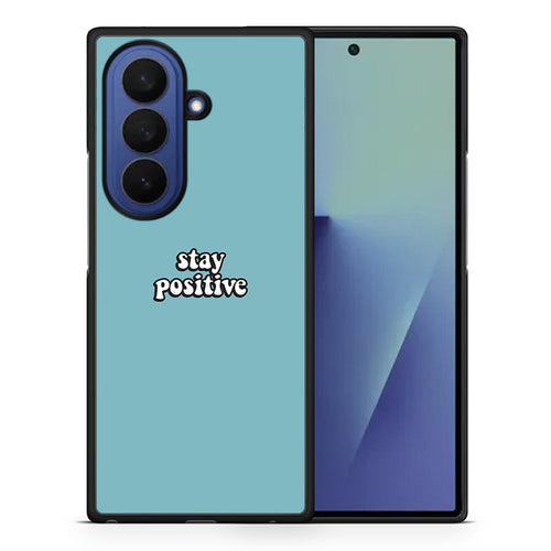 Θήκη Samsung Galaxy Z Fold7 Positive Text από τη Smartfits με σχέδιο στο πίσω μέρος και μαύρο περίβλημα | Samsung Galaxy Z Fold7 Positive Text case with colorful back and black bezels