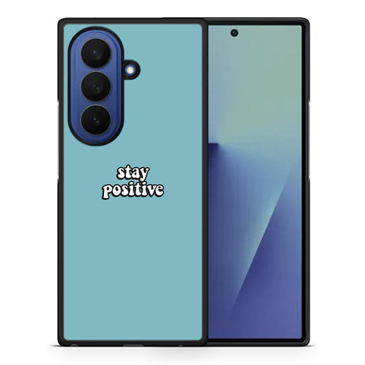 Θήκη Samsung Galaxy Z Fold7 Positive Text από τη Smartfits με σχέδιο στο πίσω μέρος και μαύρο περίβλημα | Samsung Galaxy Z Fold7 Positive Text case with colorful back and black bezels