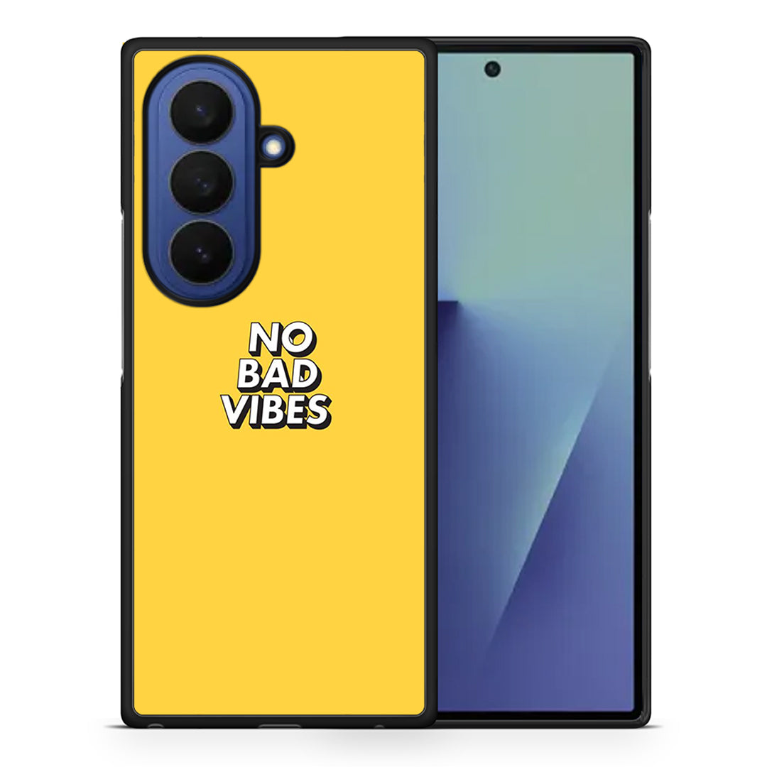 Θήκη Samsung Galaxy Z Fold7 Vibes Text από τη Smartfits με σχέδιο στο πίσω μέρος και μαύρο περίβλημα | Samsung Galaxy Z Fold7 Vibes Text case with colorful back and black bezels