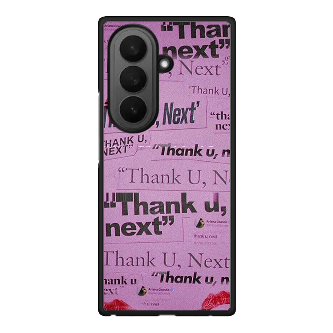 Samsung Galaxy Z Fold7 Thank You Next Θήκη Αγίου Βαλεντίνου από τη Smartfits με σχέδιο στο πίσω μέρος και μαύρο περίβλημα | Smartphone case with colorful back and black bezels by Smartfits