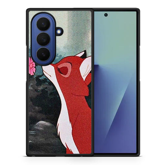 Θήκη Samsung Galaxy Z Fold7 Tod And Vixey Love 2 από τη Smartfits με σχέδιο στο πίσω μέρος και μαύρο περίβλημα | Samsung Galaxy Z Fold7 Tod And Vixey Love 2 case with colorful back and black bezels