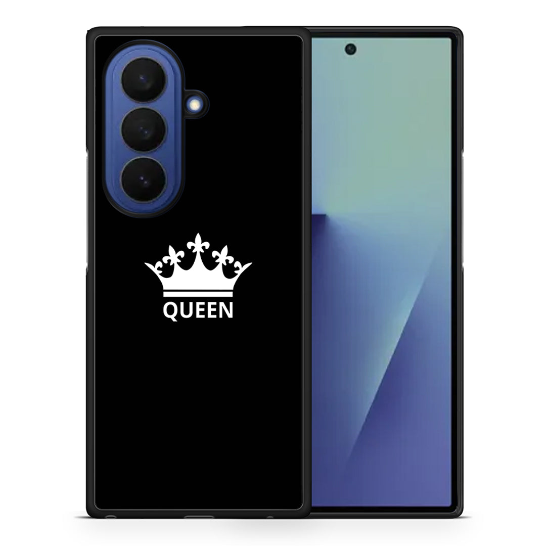 Θήκη Samsung Galaxy Z Fold7 Queen Valentine από τη Smartfits με σχέδιο στο πίσω μέρος και μαύρο περίβλημα | Samsung Galaxy Z Fold7 Queen Valentine case with colorful back and black bezels