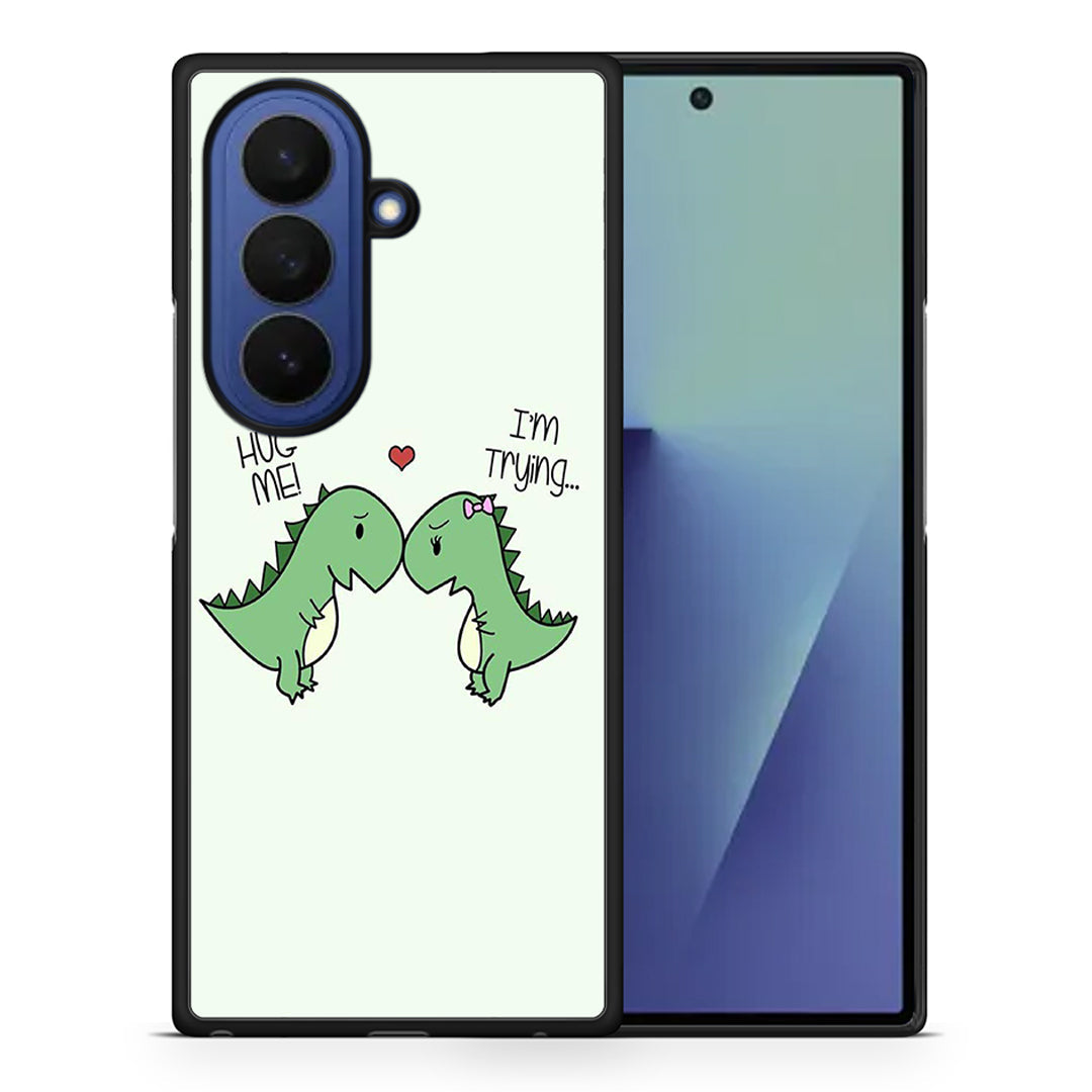 Θήκη Samsung Galaxy Z Fold7 Rex Valentine από τη Smartfits με σχέδιο στο πίσω μέρος και μαύρο περίβλημα | Samsung Galaxy Z Fold7 Rex Valentine case with colorful back and black bezels