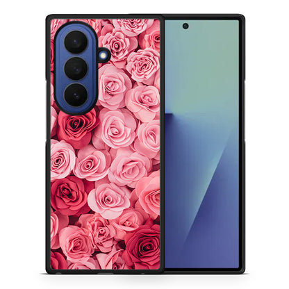 Θήκη Samsung Galaxy Z Fold7 RoseGarden Valentine από τη Smartfits με σχέδιο στο πίσω μέρος και μαύρο περίβλημα | Samsung Galaxy Z Fold7 RoseGarden Valentine case with colorful back and black bezels
