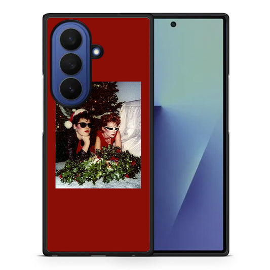 Θήκη Samsung Galaxy Z Fold7 Waiting For Xmas από τη Smartfits με σχέδιο στο πίσω μέρος και μαύρο περίβλημα | Samsung Galaxy Z Fold7 Waiting For Xmas case with colorful back and black bezels