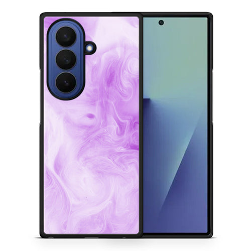 Θήκη Samsung Galaxy Z Fold7 Lavender Watercolor από τη Smartfits με σχέδιο στο πίσω μέρος και μαύρο περίβλημα | Samsung Galaxy Z Fold7 Lavender Watercolor case with colorful back and black bezels