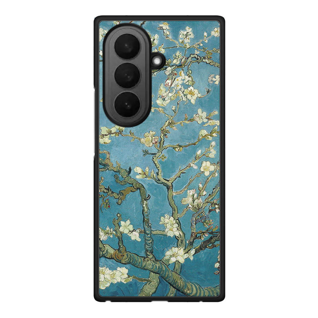Samsung Galaxy Z Fold7 White Blossoms θήκη από τη Smartfits με σχέδιο στο πίσω μέρος και μαύρο περίβλημα | Smartphone case with colorful back and black bezels by Smartfits