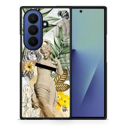 Θήκη Samsung Galaxy Z Fold7 Woman Statue από τη Smartfits με σχέδιο στο πίσω μέρος και μαύρο περίβλημα | Samsung Galaxy Z Fold7 Woman Statue case with colorful back and black bezels