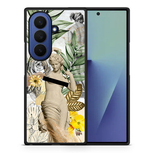 Θήκη Samsung Galaxy Z Fold7 Woman Statue από τη Smartfits με σχέδιο στο πίσω μέρος και μαύρο περίβλημα | Samsung Galaxy Z Fold7 Woman Statue case with colorful back and black bezels