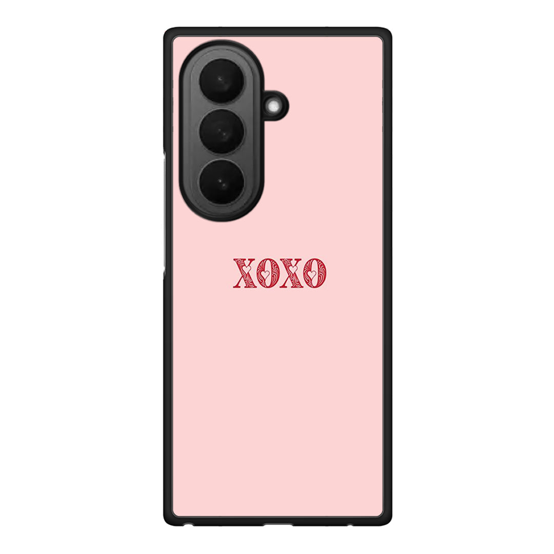 Samsung Galaxy Z Fold7 XOXO Love θήκη από τη Smartfits με σχέδιο στο πίσω μέρος και μαύρο περίβλημα | Smartphone case with colorful back and black bezels by Smartfits