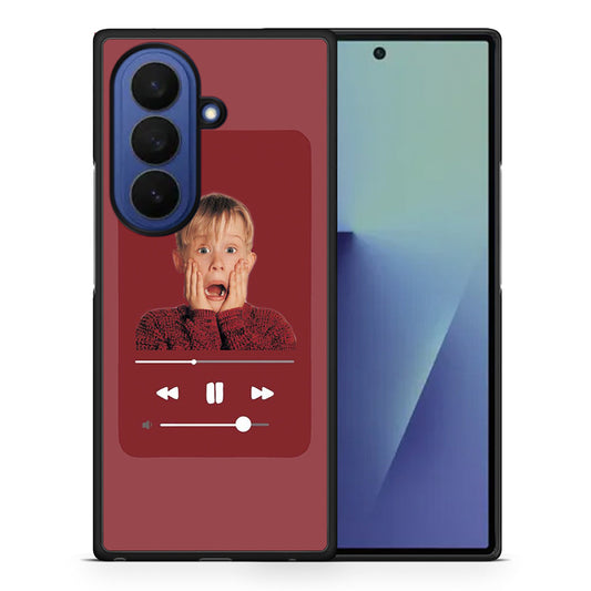 Θήκη Samsung Galaxy Z Fold7 Xmas Alone Music από τη Smartfits με σχέδιο στο πίσω μέρος και μαύρο περίβλημα | Samsung Galaxy Z Fold7 Xmas Alone Music case with colorful back and black bezels