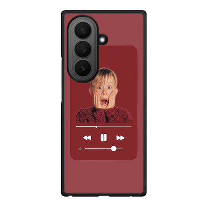 Samsung Galaxy Z Fold7 Xmas Alone Music θήκη από τη Smartfits με σχέδιο στο πίσω μέρος και μαύρο περίβλημα | Smartphone case with colorful back and black bezels by Smartfits
