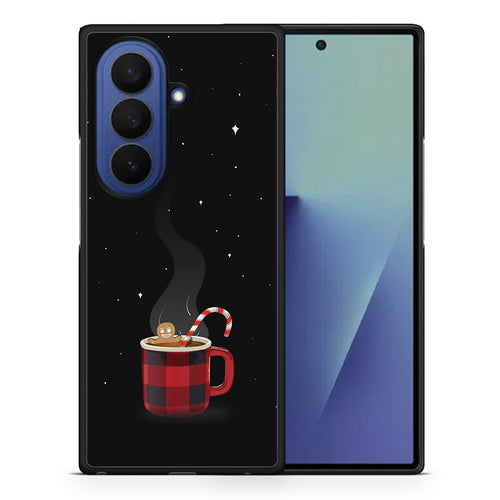 Θήκη Samsung Galaxy Z Fold7 Xmas Bathing από τη Smartfits με σχέδιο στο πίσω μέρος και μαύρο περίβλημα | Samsung Galaxy Z Fold7 Xmas Bathing case with colorful back and black bezels