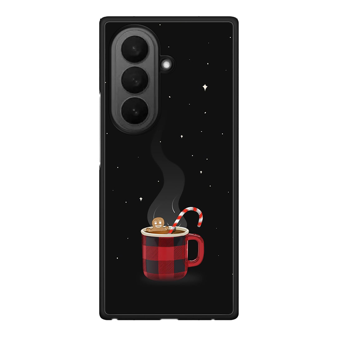 Samsung Galaxy Z Fold7 Xmas Bathing θήκη από τη Smartfits με σχέδιο στο πίσω μέρος και μαύρο περίβλημα | Smartphone case with colorful back and black bezels by Smartfits