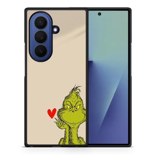 Θήκη Samsung Galaxy Z Fold7 Xmas Grinch από τη Smartfits με σχέδιο στο πίσω μέρος και μαύρο περίβλημα | Samsung Galaxy Z Fold7 Xmas Grinch case with colorful back and black bezels