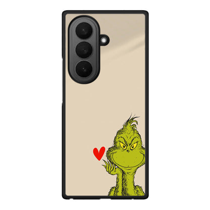 Samsung Galaxy Z Fold7 Xmas Grinch θήκη από τη Smartfits με σχέδιο στο πίσω μέρος και μαύρο περίβλημα | Smartphone case with colorful back and black bezels by Smartfits